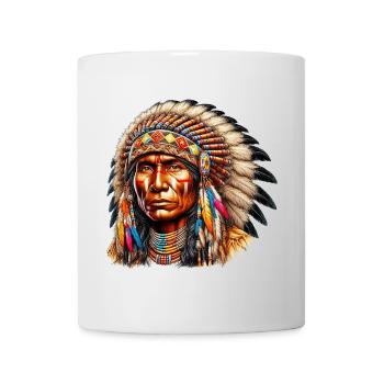 Amérindien Peau rouge d’Amérique - Mug blanc - blanc - Devant