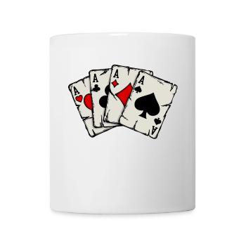 Jeux d’argent Casino Poker Jeu de cartes Jeux d’argent Poker - Mug blanc - blanc - Devant
