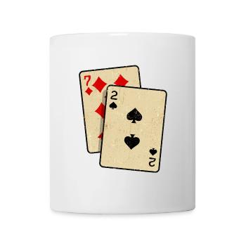Poker Jeu de cartes Jeux de hasard Casino Poker Round - Mug blanc - blanc - Devant