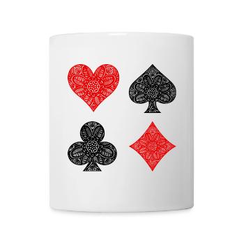 Casino Poker Jeu de cartes Jeux de hasard Poker - Mug blanc - blanc - Devant