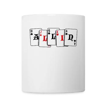 Jeux de cartes Jeux de hasard Casino Poker Jeux de hasard Poker - Mug blanc - blanc - Devant