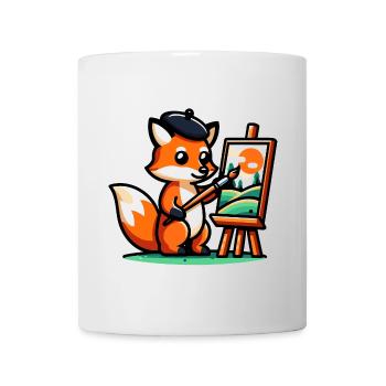 Palette Prowler: The Artistic Fox - Mug - white - Front