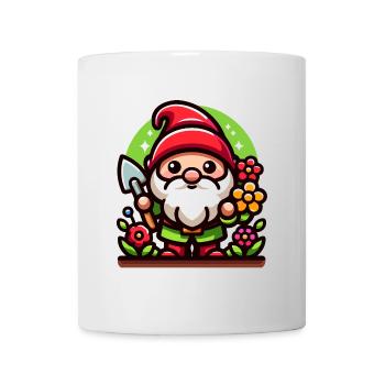 Jardin des gnomes : le donjon fleuri - Mug blanc - blanc - Devant
