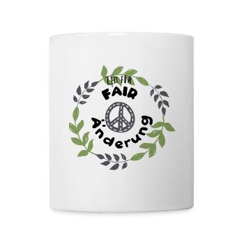 zeit für fair änderung umweltschutz statement - Tasse - Weiß - Vorne