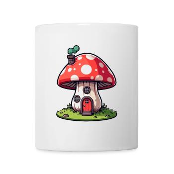 Enchanted Shroom Home: Die Pilz-Behausung - Tasse - Weiß - Vorne