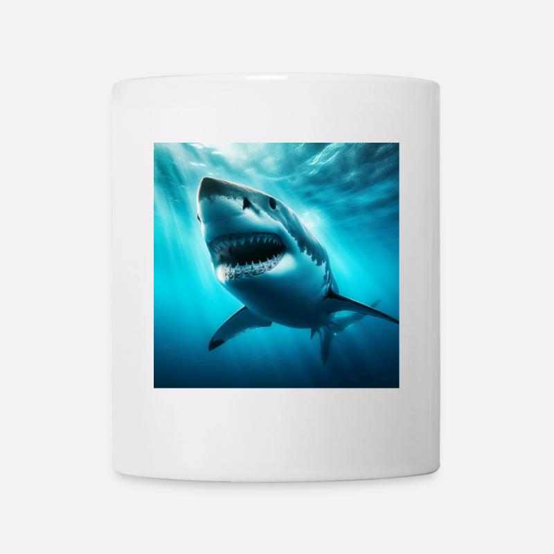 Grand requin blanc - Mug blanc - blanc