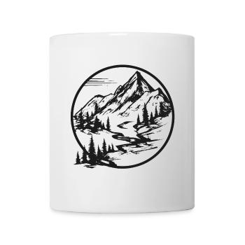 Berglandschaft | Wanderweg | Wandern in den Bergen - Tasse - Weiß - Vorne