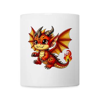 Drache - Tasse - Weiß - Vorne