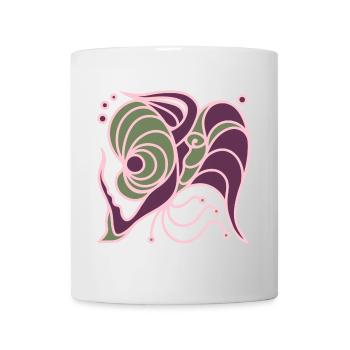 Evening. Two angels in the light of harmony. - Mug - white - Front