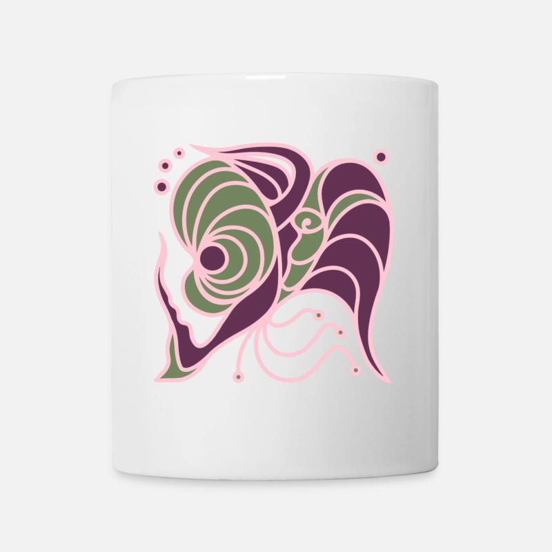 Evening. Two angels in the light of harmony. - Mug - white