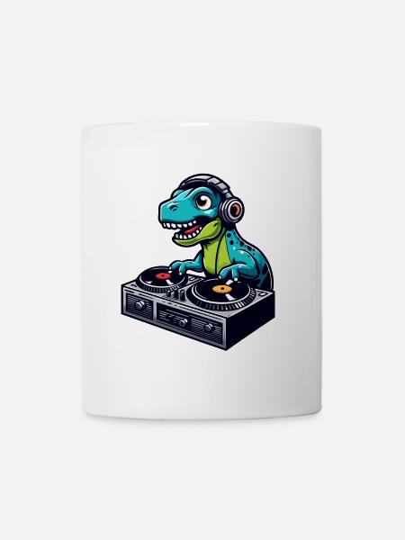 Dino Decks: The Mesozoic Music Master - Mug - white