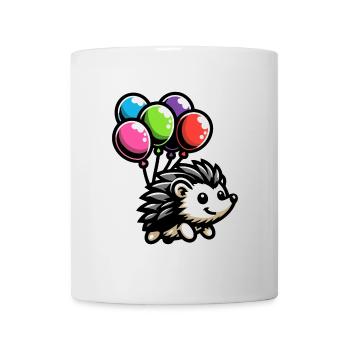 Hedgehog Harmony: Der Ballon-Kumpel - Tasse - Weiß - Vorne