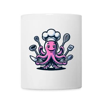 Octo-Chef: Der Gourmet-Tentakel - Tasse - Weiß - Vorne