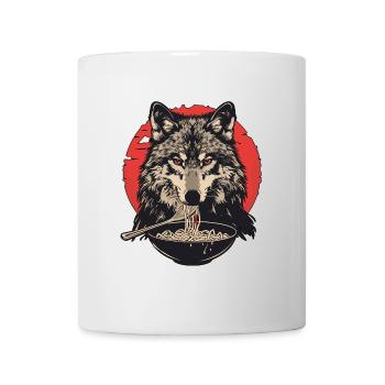 Wolf Ramen Noodles Wolfhead Wolves - Mug - white - Front
