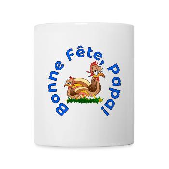 BONNE Fête des Pères PAPA POULETS - Mug blanc - blanc - Devant