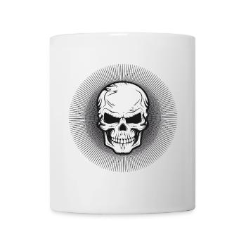 Crâne radieux, tête de mort, dessin de crâne - Mug blanc - blanc - Devant