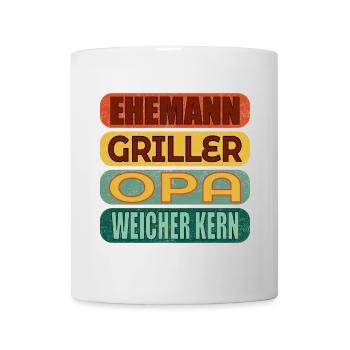 VATERTAG GRILLEN OPA - Tasse - Weiß - Vorne