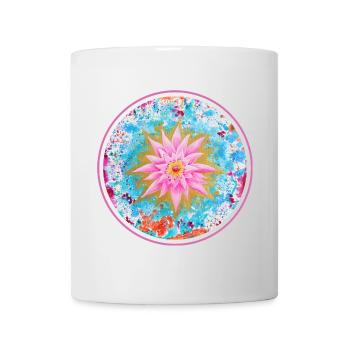 Sanfter Seelen Lotus - Sonja Ariel von Staden - Tasse - Weiß - Vorne