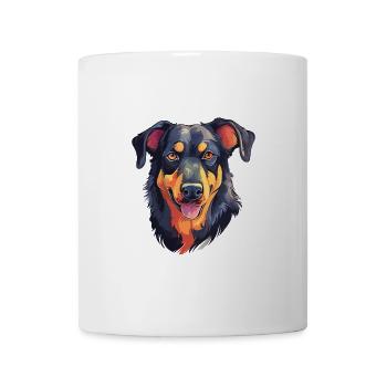 Beauceron Hunderasse Aquarell Karikatur Kawaii Colo - Tasse - Weiß - Vorne
