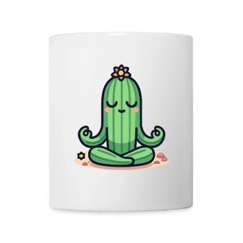 Cactus Zen - Pose de plante paisible - Mug blanc - blanc - Devant