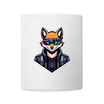 Cyber Fox Neon Tech Wild - Mug - white - Front