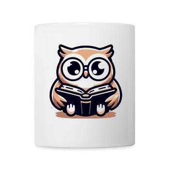 Wise Owl Reader Bookish Charm - Mug - white - Front