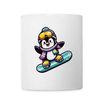 Snowboard Star: The Sliding Penguin - Mug - white - Front