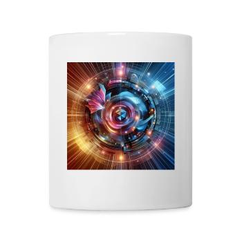 Future Fusion: holographic and circular gradient - Mug - white - Front