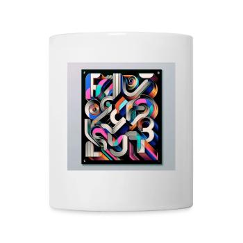 Experimentelle Typografie - Tasse - Weiß - Vorne