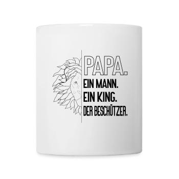 Papa Leo - Lion-strong dad, a man, a king - Mug - white - Front