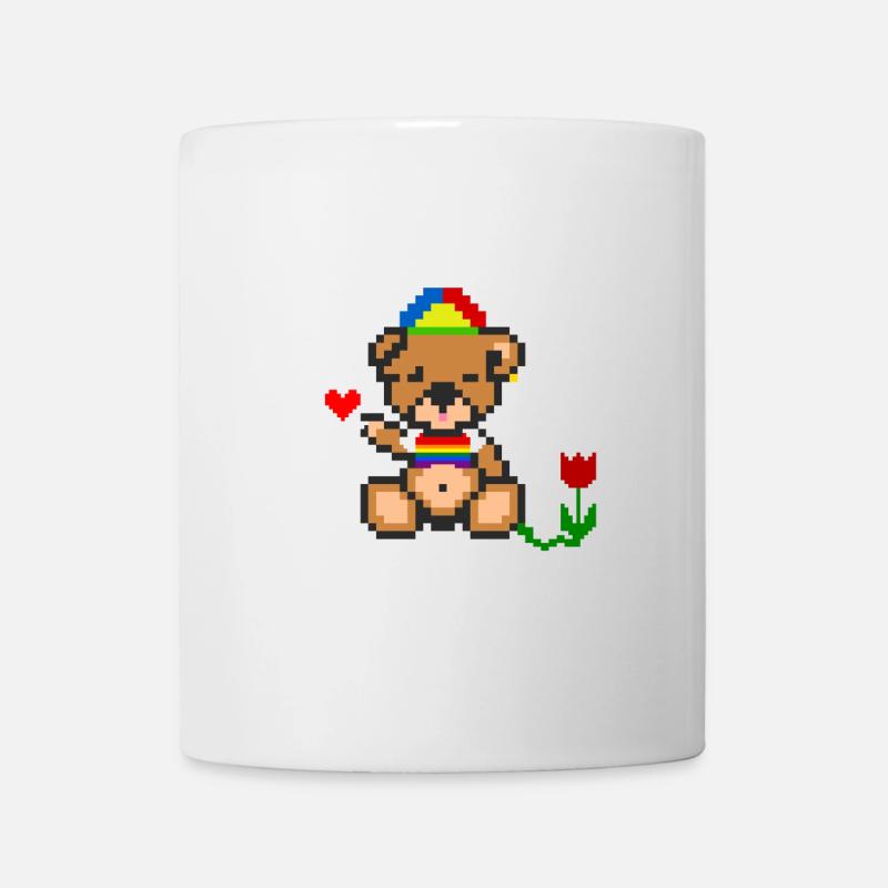 Pixel Bear Pride - Mug blanc - blanc