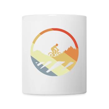 Mountain Biking Drawing Vintage - Mug - white - Front