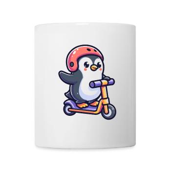 Penguin on the Go: The Scooting Sweetie - Mug - white - Front