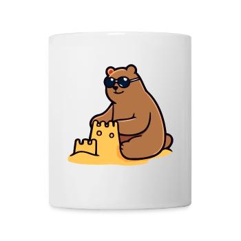 Strandbär: Der König von Sandy Castle - Tasse - Weiß - Vorne