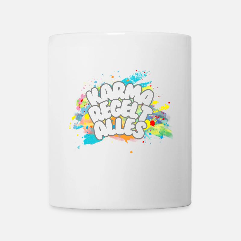 Karma regelt Alles - Tasse - Weiß