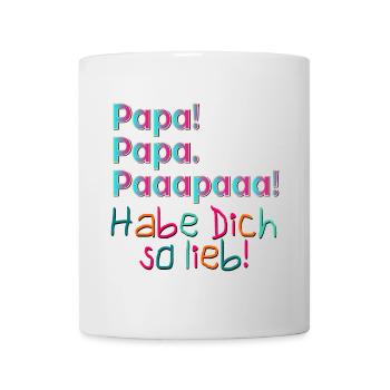 VATERTAG PAPA KIND - VATER LIEB HABEN - Tasse - Weiß - Vorne