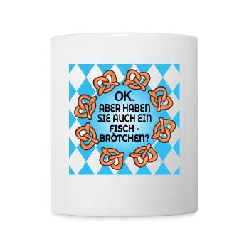 FISCHBRÖTCHEN SÜDDEUTSCHLAND BAYERN - Tasse - Weiß - Vorne