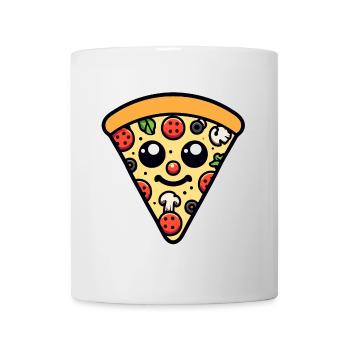 Peppige Peperoni: Die glückliche Scheibe - Tasse - Weiß - Vorne