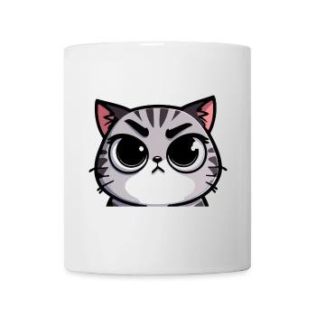 Traits tigrés : le chat expressif - Mug blanc - blanc - Devant