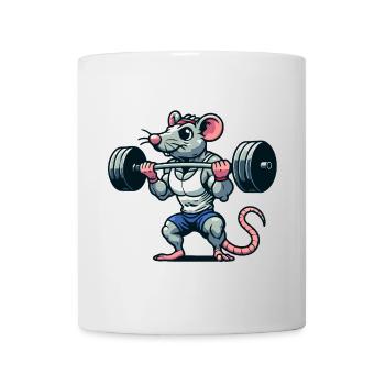 Mighty Mouse Lifter : le guerrier de l’entraînement - Mug blanc - blanc - Devant
