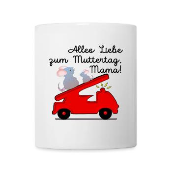 ALLES LIEBE ZUM MUTTERTAG - FEUERWEHR - Tasse - Weiß - Vorne
