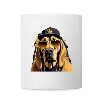 Bloodhound Gangsta Gangster Dog Gift - Mug - white - Front