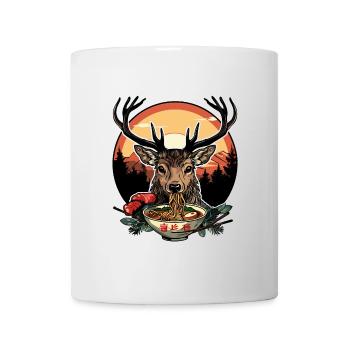 Deer Ramen Japan Deer Deer Deer Retro Vintage - Mug - white - Front