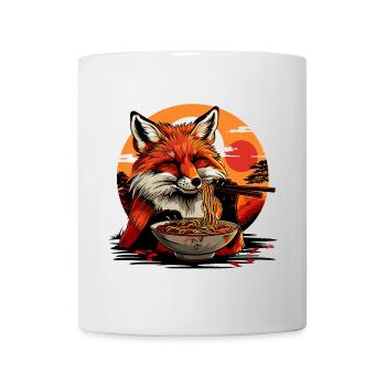 Fuchs Ramen Nudeln Japan Vintage Retro Füchse - Tasse - Weiß - Vorne