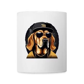 Bloodhound Gangsta Gangster Dog Gift - Mug - white - Front