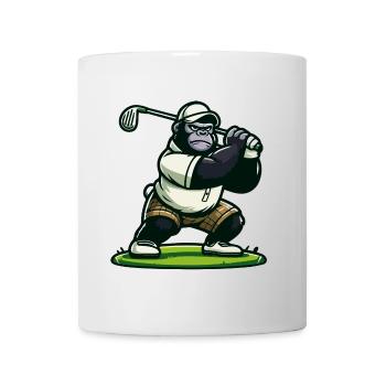 Golf-Gorilla - Tasse - Weiß - Vorne