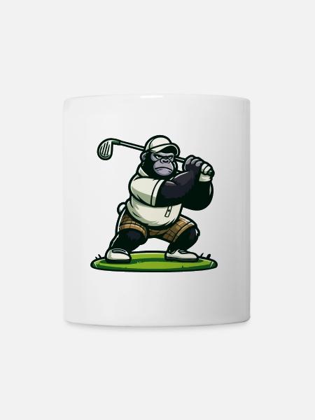 Golf-Gorilla - Tasse - Weiß