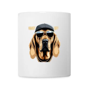 Bloodhound Whats Up Gangsta Dog Gift - Mug - white - Front