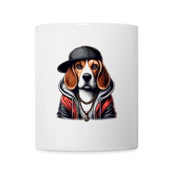 Cadeau Cappy pour chien Beagle Gangsta - Mug blanc - blanc - Devant