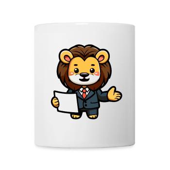 Der Unternehmenslöwe - Tasse - Weiß - Vorne